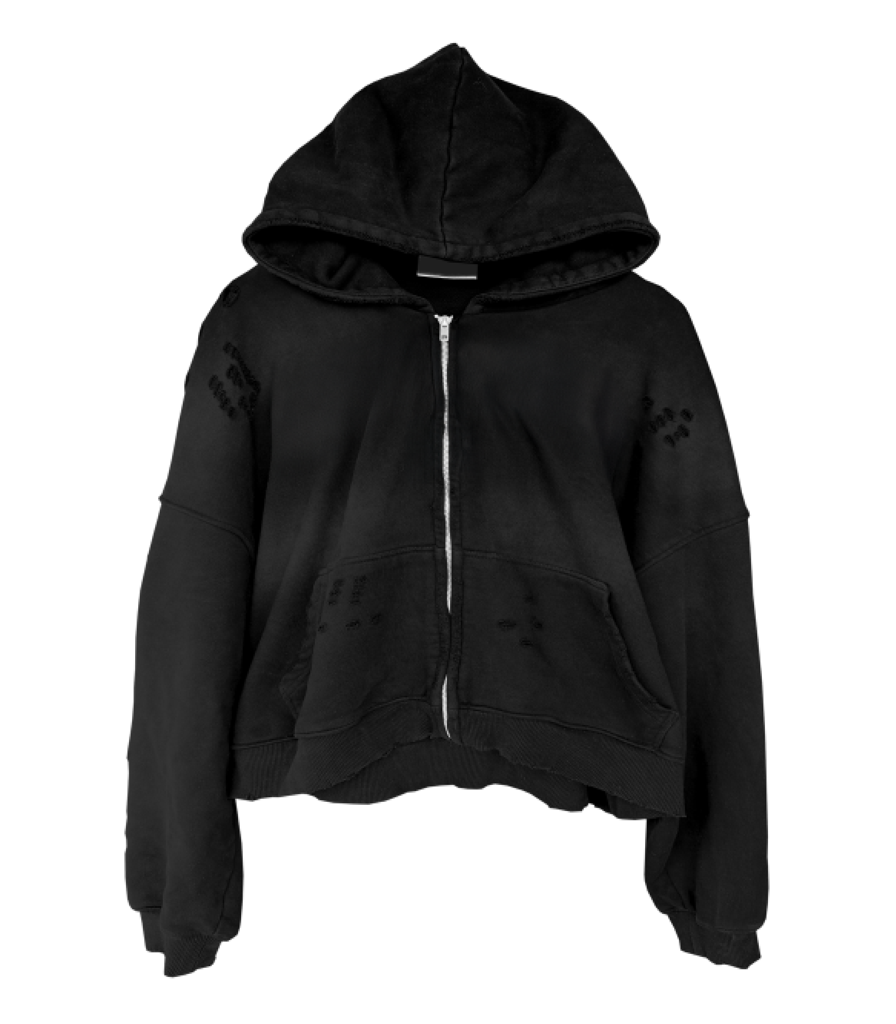 THRASHED ZIP-UP
